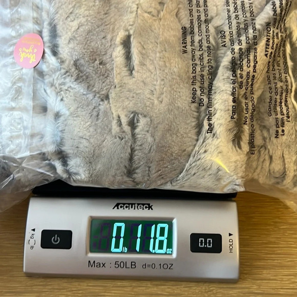 Plush Faux Fur Infinity Scarf Gray Soft Cozy Winter Wrap Boho Luxe Neutral - Picture 8 of 9